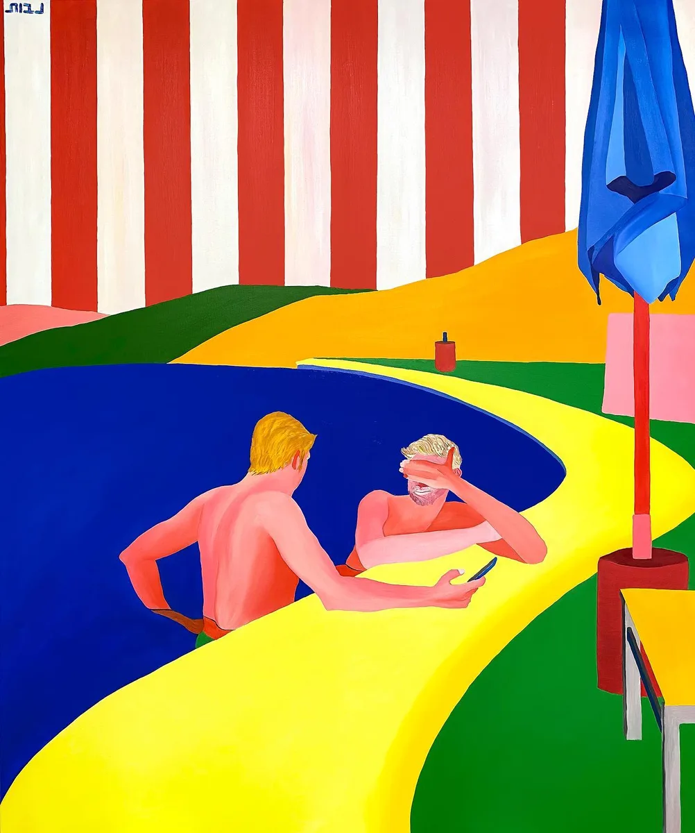 Navot Miller, Angelo and Sergio in Casa Biulú, 2022, Oil on canvas
