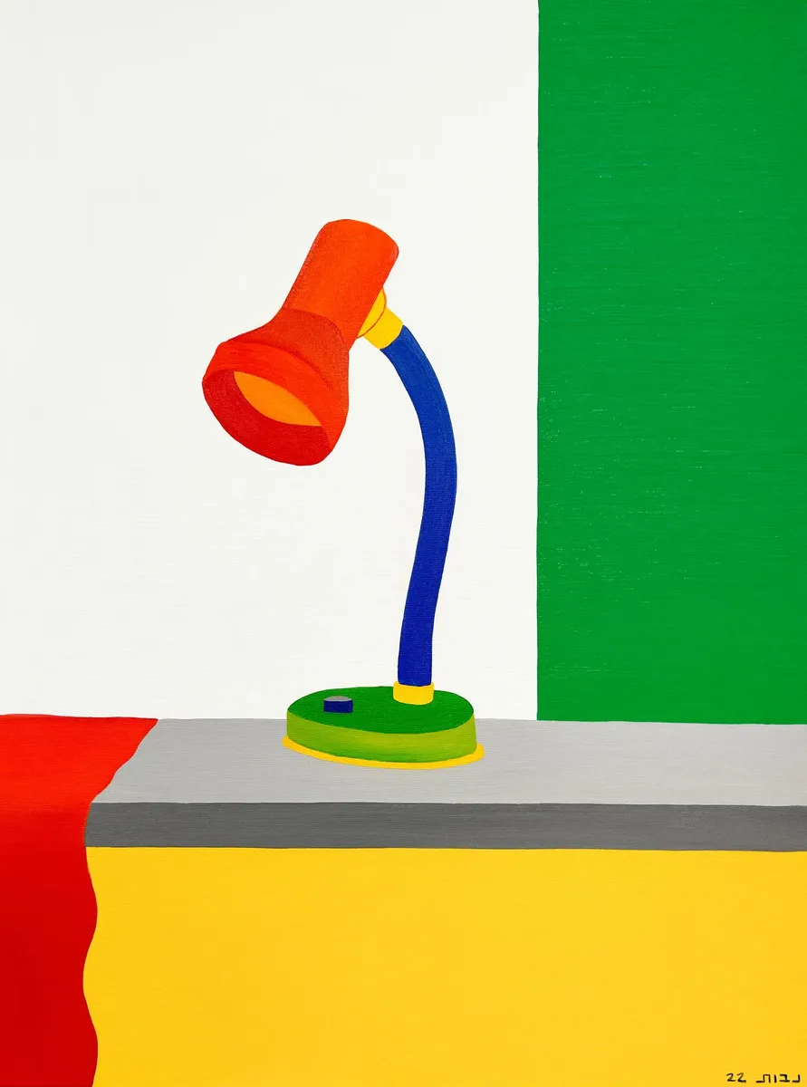 Navot Miller, Table lamp, 2022, Oil on canvas