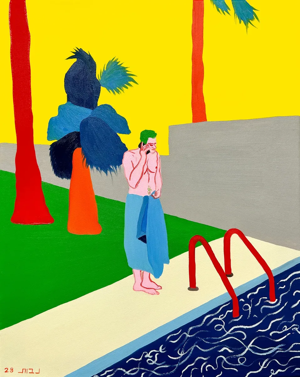 Navot Miller, Robert in Mallorca, 2023, Oil on canvas
