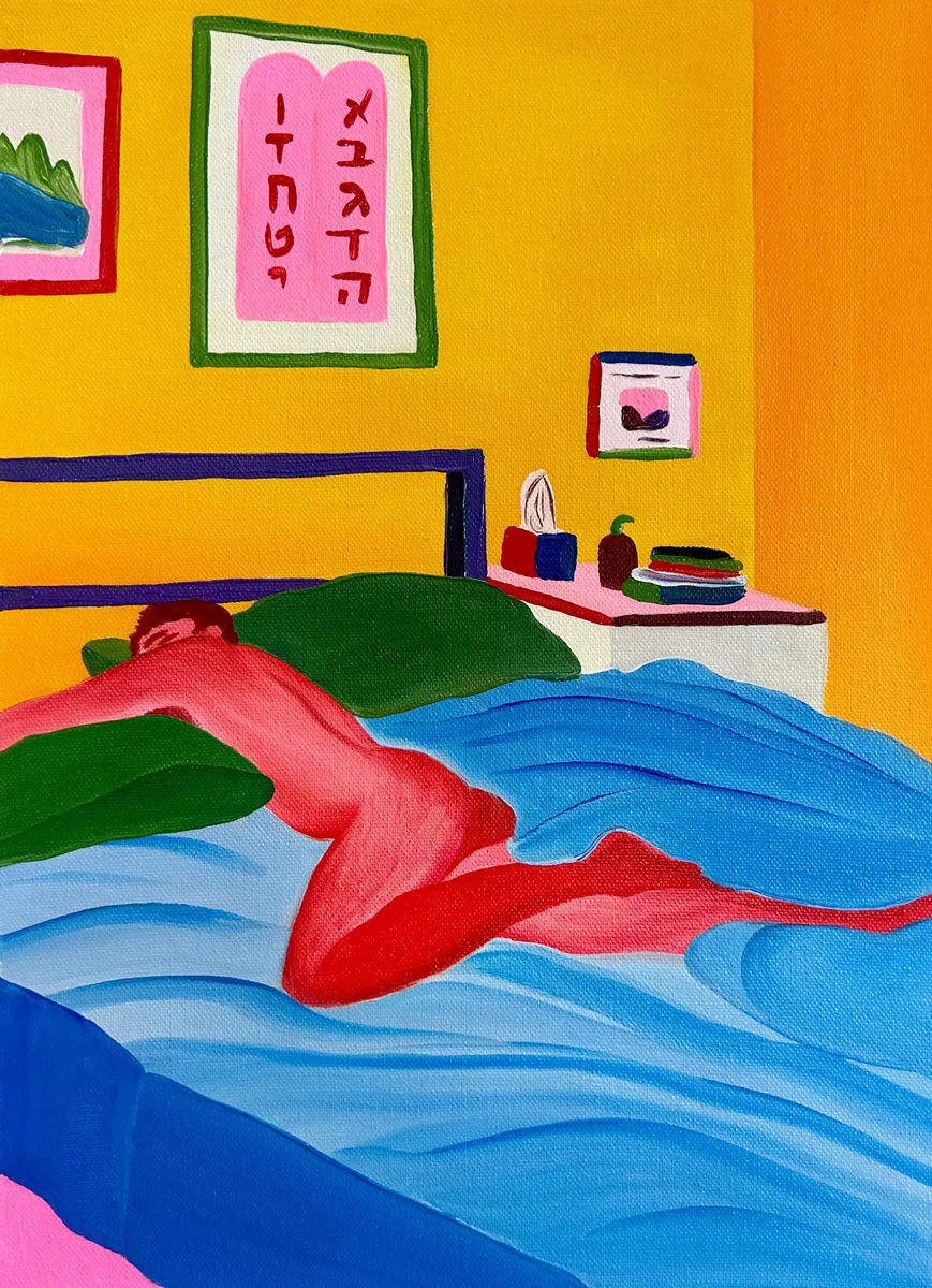 Navot Miller, Lazare asleep, 2024, Oil on canvas