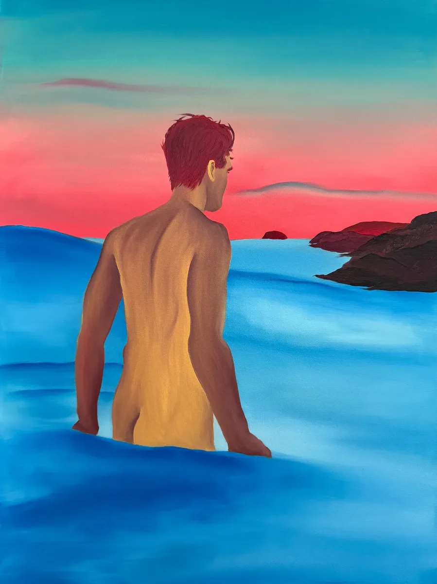 Navot Miller, Benny Boy in Playa Del Amor, 2025, Oil on canvas