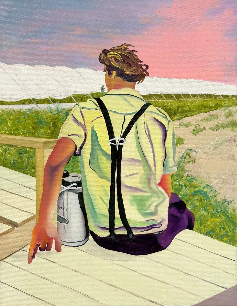 Navot Miller, Azeya on the Wagen, 2026, Oil on canvas