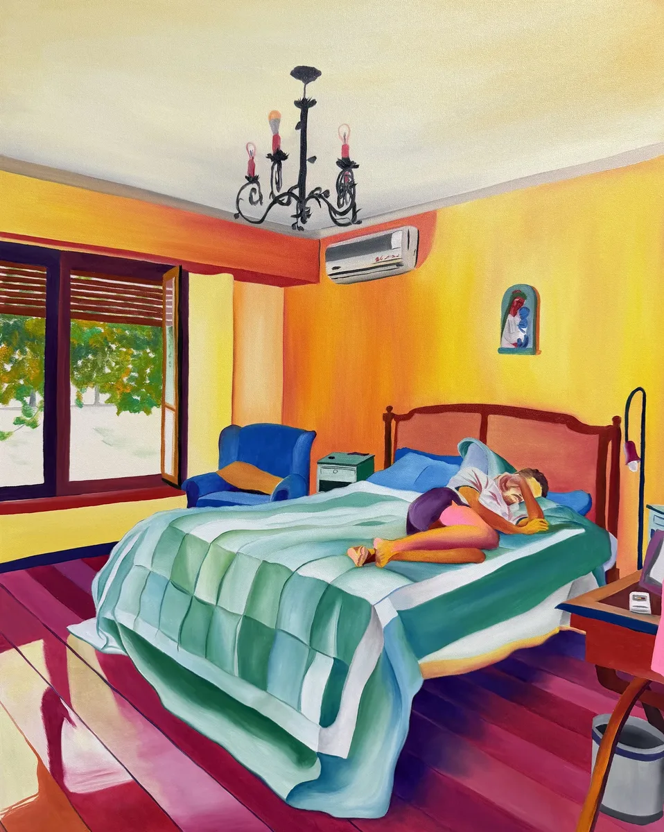 Navot Miller, Pedro Asleep in Los Platanos, 2026, Oil on canvas