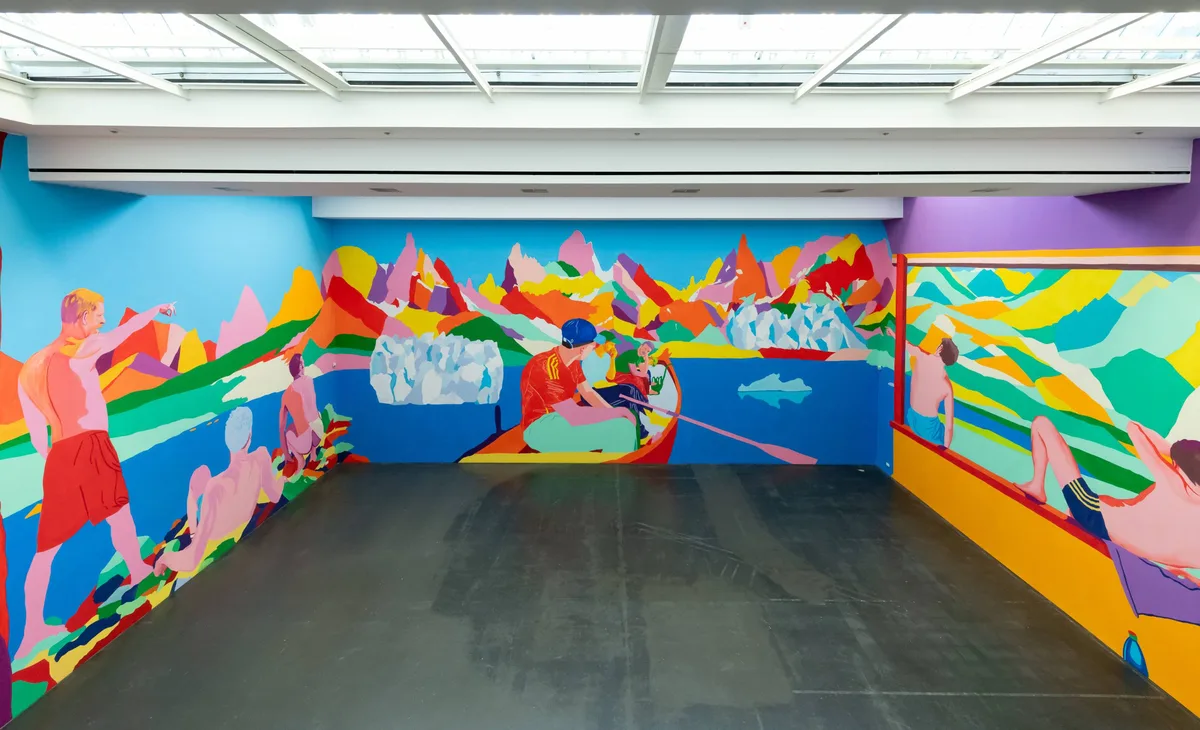 Navot Miller, A gift für Pedro, 2026, Site-specific mural, paint on wall