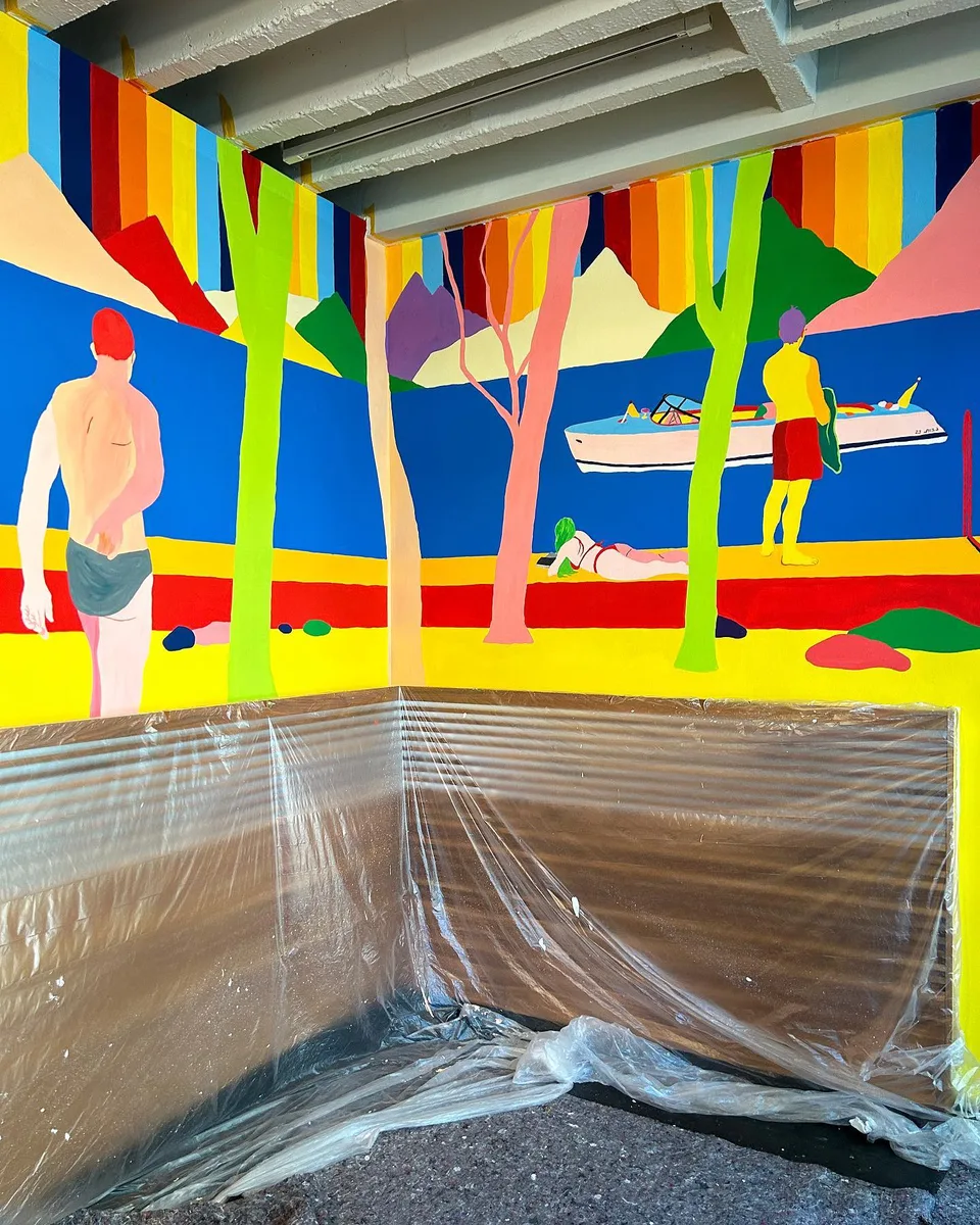 Navot Miller, Lago di Homo, 2024, Mural, matte emulsion