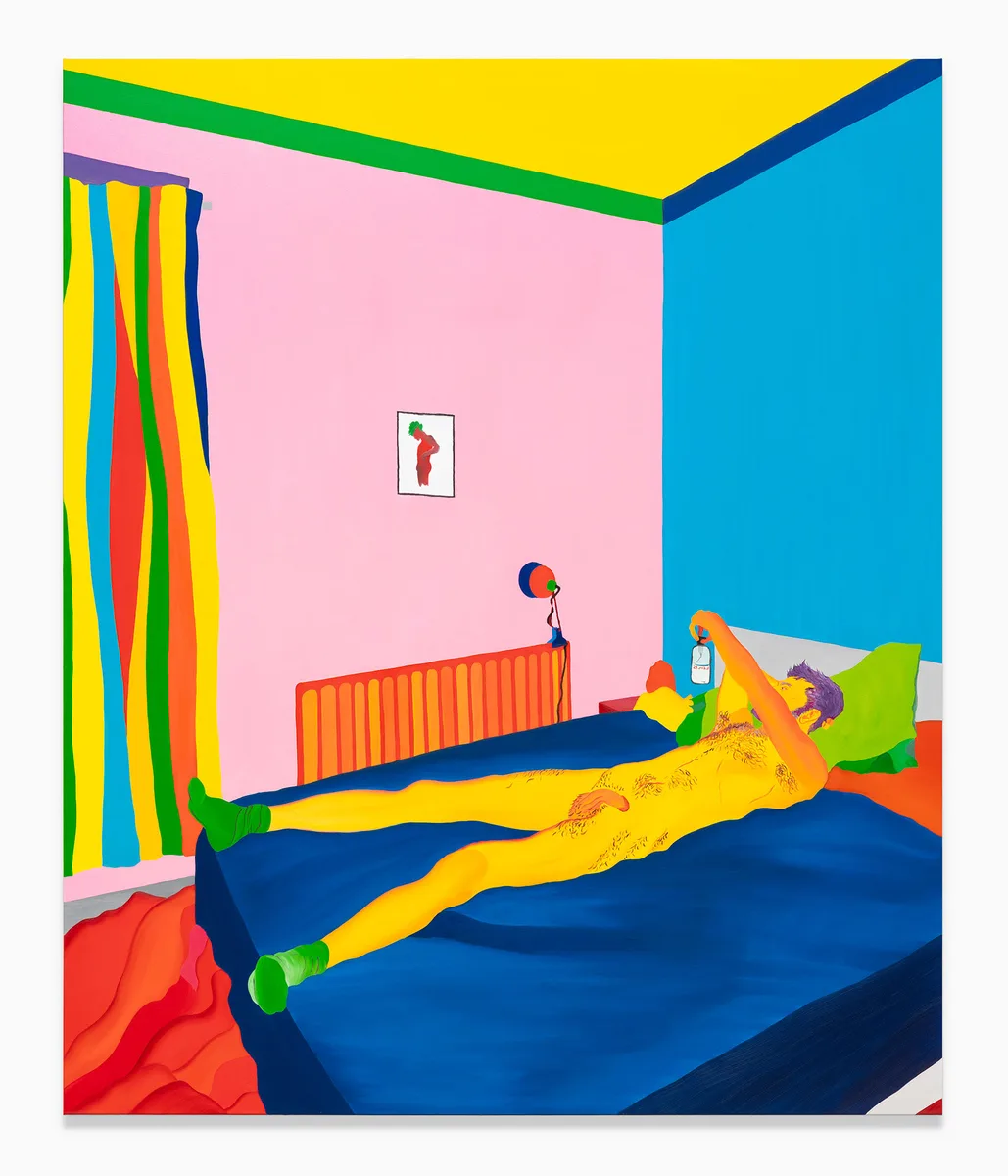 Navot Miller, Ervin in his room in London, 2023, Oil on canvas